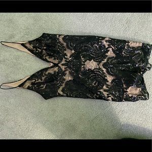 Formal dress, Free People, Size 2, Black and Tan color